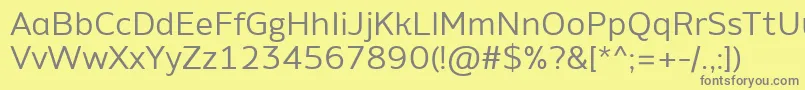 AminoAlt Font – Gray Fonts on Yellow Background