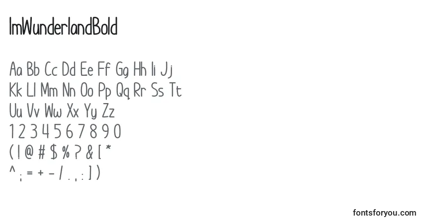 ImWunderlandBoldフォント–アルファベット、数字、特殊文字