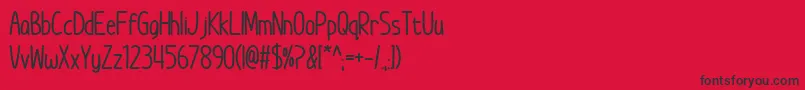 ImWunderlandBold-Schriftart – Schwarze Schriften auf rotem Hintergrund