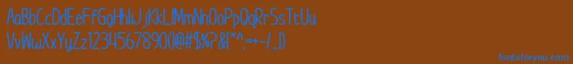 Шрифт ImWunderlandBold – синие шрифты на коричневом фоне
