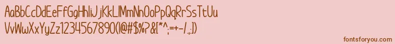 ImWunderlandBold Font – Brown Fonts on Pink Background