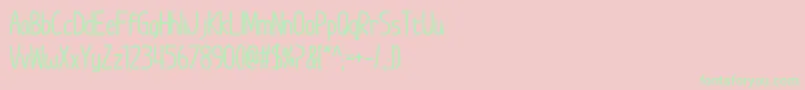 ImWunderlandBold Font – Green Fonts on Pink Background
