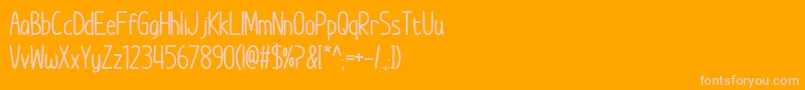 ImWunderlandBold Font – Pink Fonts on Orange Background