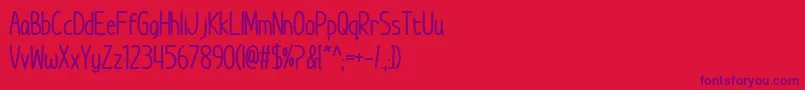 ImWunderlandBold Font – Purple Fonts on Red Background