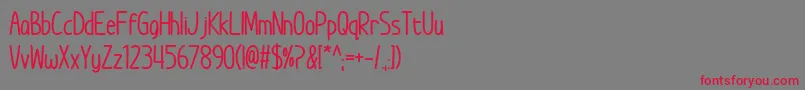 ImWunderlandBold Font – Red Fonts on Gray Background