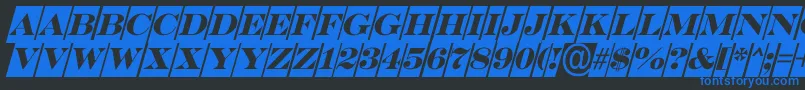 ASerifertitulcmobl Font – Blue Fonts on Black Background