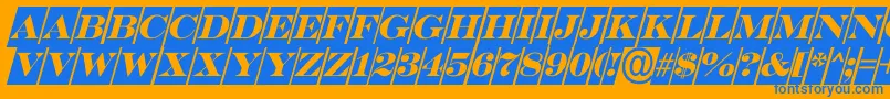 ASerifertitulcmobl Font – Blue Fonts on Orange Background