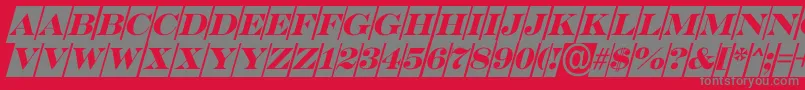 ASerifertitulcmobl Font – Gray Fonts on Red Background