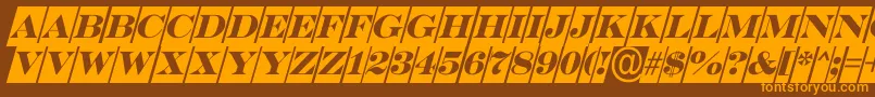 ASerifertitulcmobl Font – Orange Fonts on Brown Background