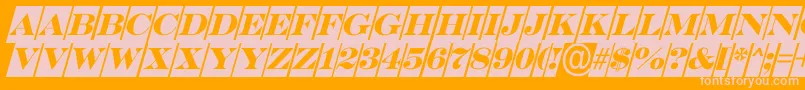 ASerifertitulcmobl Font – Pink Fonts on Orange Background