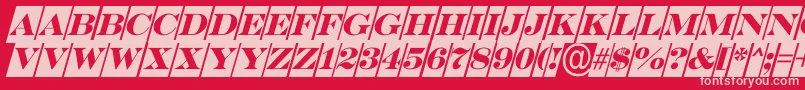 ASerifertitulcmobl Font – Pink Fonts on Red Background