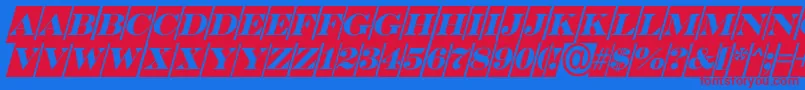 ASerifertitulcmobl Font – Red Fonts on Blue Background