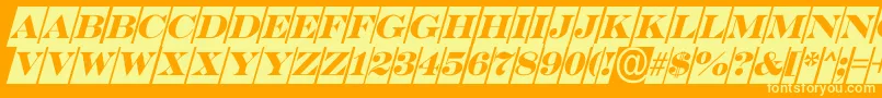 ASerifertitulcmobl Font – Yellow Fonts on Orange Background