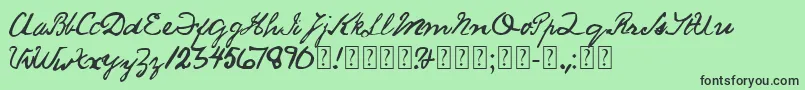 SaucyJack Font – Black Fonts on Green Background