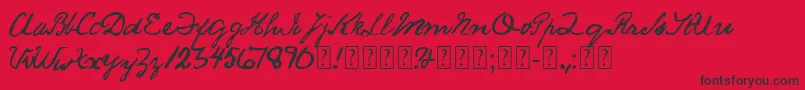 SaucyJack Font – Black Fonts on Red Background