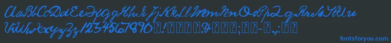 SaucyJack Font – Blue Fonts on Black Background