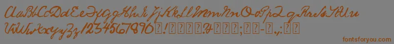 SaucyJack Font – Brown Fonts on Gray Background