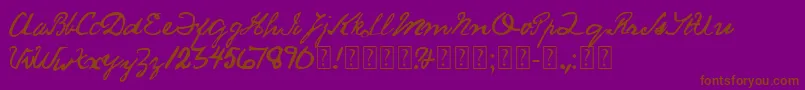 SaucyJack Font – Brown Fonts on Purple Background