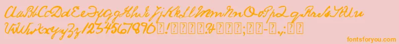 SaucyJack Font – Orange Fonts on Pink Background