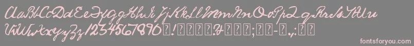 SaucyJack Font – Pink Fonts on Gray Background