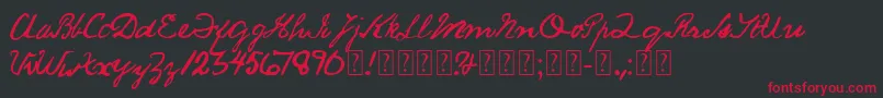 SaucyJack Font – Red Fonts on Black Background