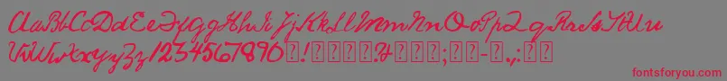 SaucyJack Font – Red Fonts on Gray Background