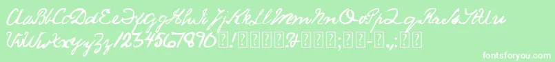 SaucyJack Font – White Fonts on Green Background