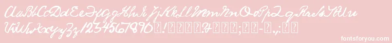 SaucyJack Font – White Fonts on Pink Background