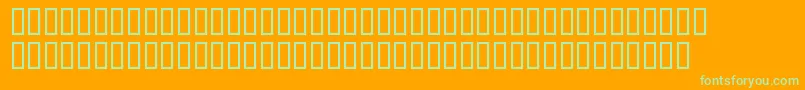 Dyers-Schriftart – Grüne Schriften auf orangefarbenem Hintergrund