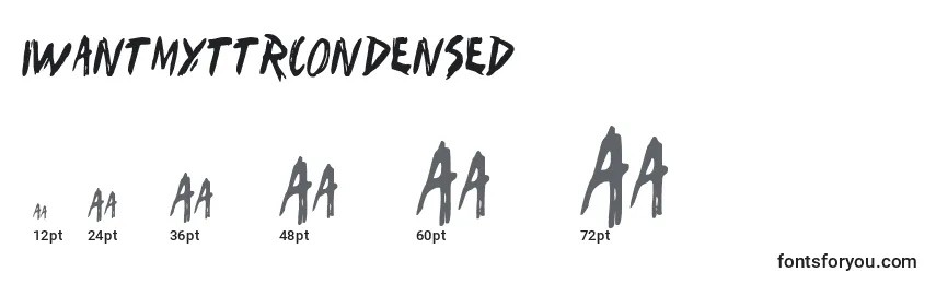 IWantMyTtrCondensed Font Sizes
