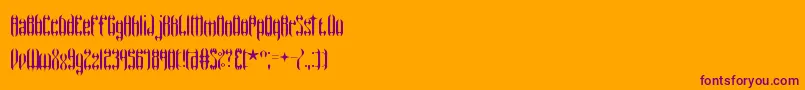 WyvernWingsBrk Font – Purple Fonts on Orange Background