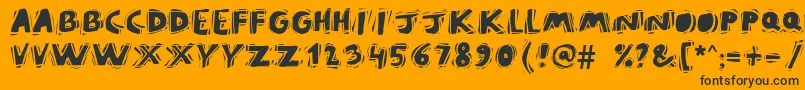 Puravidanb Font – Black Fonts on Orange Background