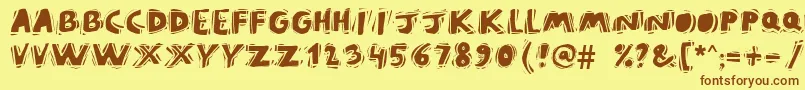 Puravidanb Font – Brown Fonts on Yellow Background