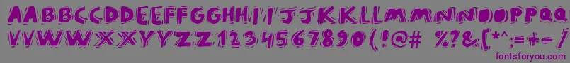 Puravidanb Font – Purple Fonts on Gray Background