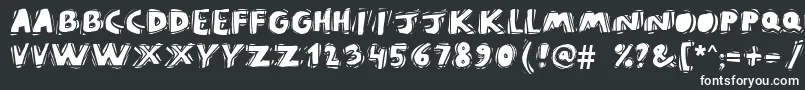 フォントPuravidanb – 黒い背景に白い文字