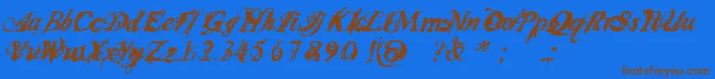 Шрифт Infiltri – коричневые шрифты на синем фоне