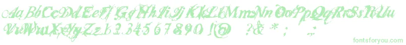 Czcionka Infiltri – zielone czcionki