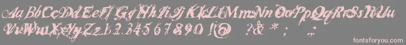 Fonte Infiltri – fontes rosa em um fundo cinza