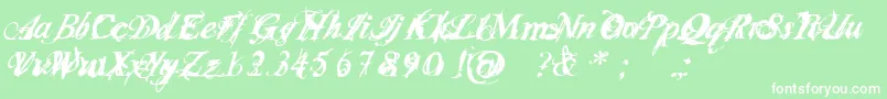 Infiltri Font – White Fonts on Green Background