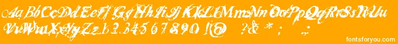 Infiltri Font – White Fonts on Orange Background