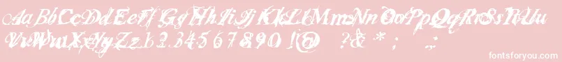 Infiltri Font – White Fonts on Pink Background