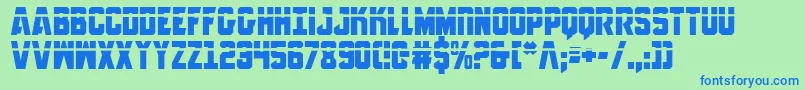 AnitllesLaser Font – Blue Fonts on Green Background