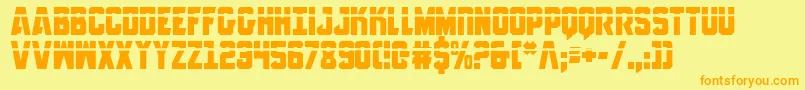 AnitllesLaser Font – Orange Fonts on Yellow Background