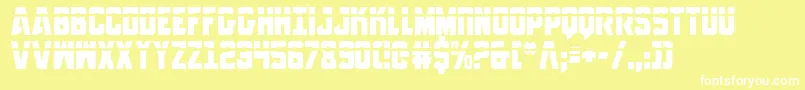 Шрифт AnitllesLaser – белые шрифты на жёлтом фоне