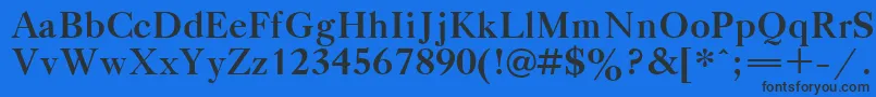 フォントGazetaTitulBold.001.001 – 黒い文字の青い背景