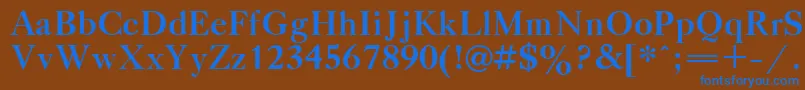 GazetaTitulBold.001.001 Font – Blue Fonts on Brown Background