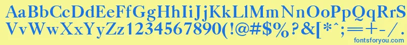 GazetaTitulBold.001.001 Font – Blue Fonts on Yellow Background