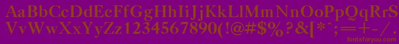 GazetaTitulBold.001.001 Font – Brown Fonts on Purple Background