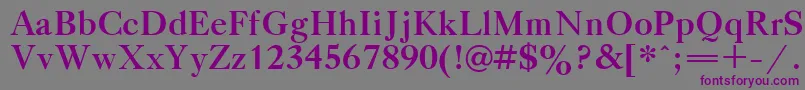 GazetaTitulBold.001.001 Font – Purple Fonts on Gray Background