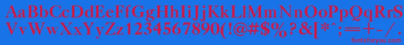 GazetaTitulBold.001.001 Font – Red Fonts on Blue Background